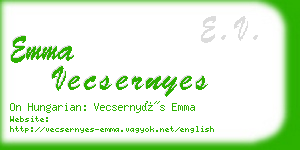 emma vecsernyes business card